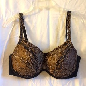 Black and Cream lace bra
